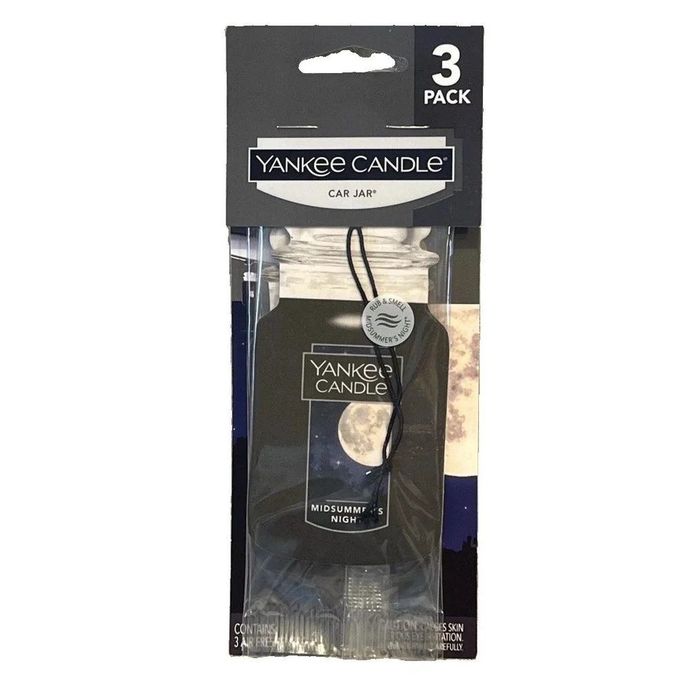 Yankee Candle MidNight Summer Dream Scent Car  Air Freshener Set Of 3 NEW